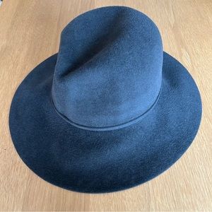 Borsalino Grey Fur Felt Fedora Hat NWT